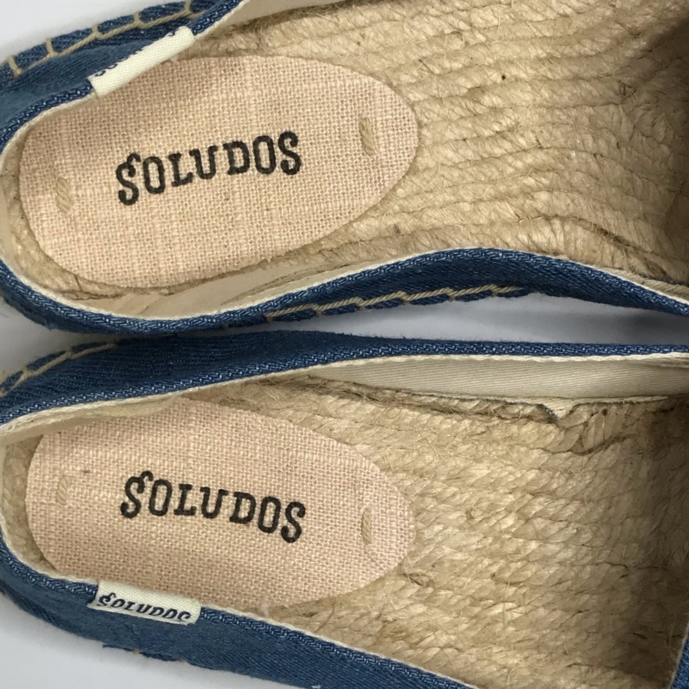Soludos Denim Popsicles Smoking Slipper Espadrilles Size 9 - Picture 3 of 8
